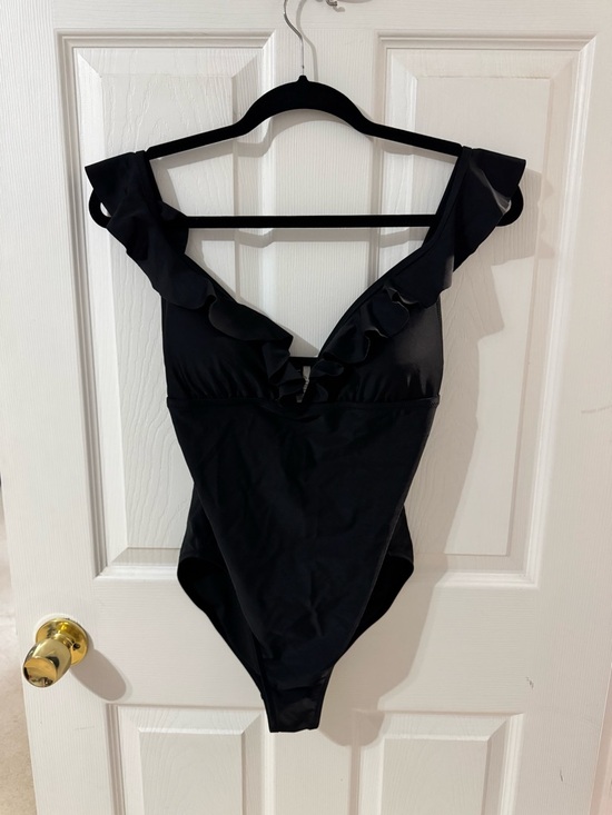 J. Crew Other - J.Crew Flutter Sleeve Black One-Piece Swimsuit 🩱- Small 🖤